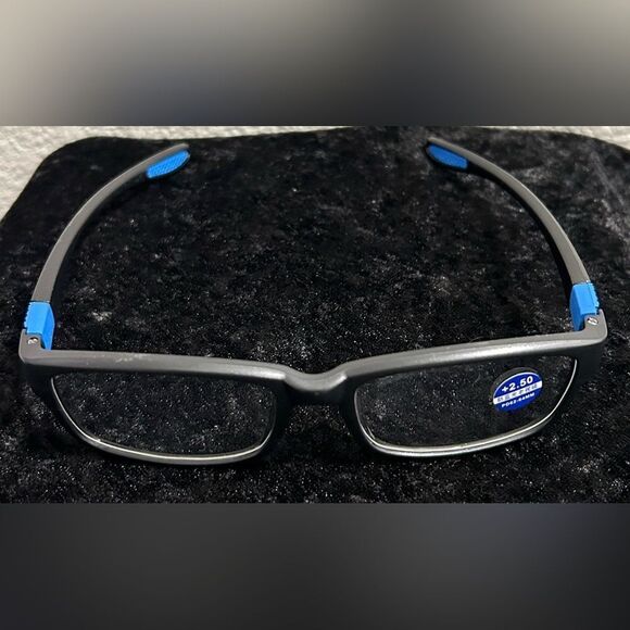 Stylish Black and Blue Reading Glasses UNISEX - Picture 4 of 6